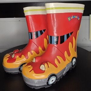 Fireman / Fire Truck Rain Boots by Kidorable Sz 5